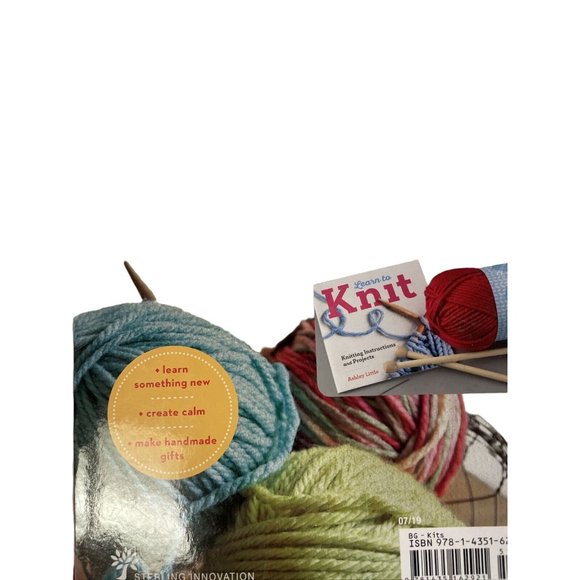 Learn to Knit kit Instruction Book Knitting tapestry Needles 10" x 3 1/2" x 6" - Picture 5 of 8